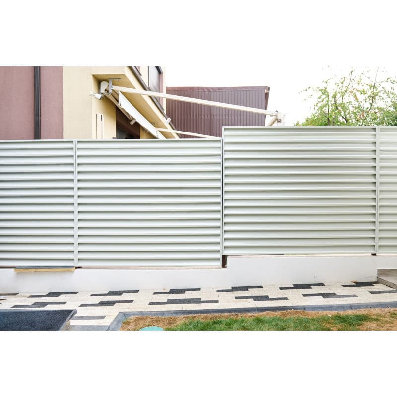 Panou Metalic Elite 3D Alb - gard montat