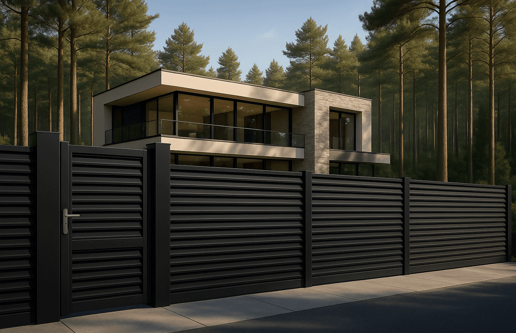 Panou Metalic Elite 3D Negru - render